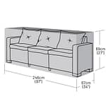 Small 3 Seater Rattan Sofa Cover